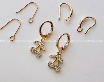 gold 24mm cherry hoop earring endless hoops earrings