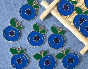 20 pieces, Blue Cherry Charms