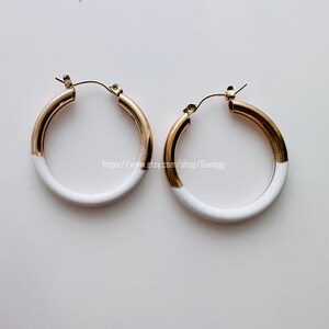 gold 36mm circle hoop earring endless hoops huggies dangle earring simple earrings everyday/gift for her