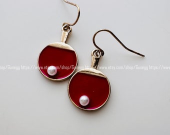 ping pong earrings, 1 pair , 30mm