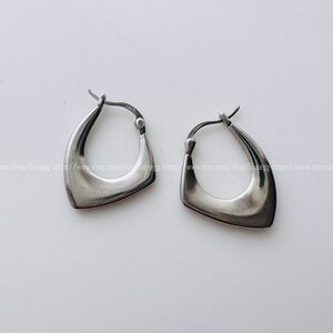 1 pair, geometry hoop earring endless hoops huggies , 23mm