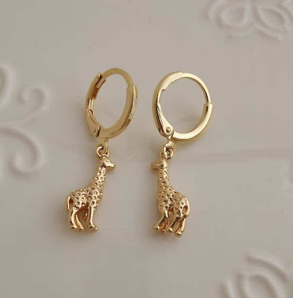giraffe huggie hoops