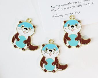 20 pieces, Sea Otters Charms