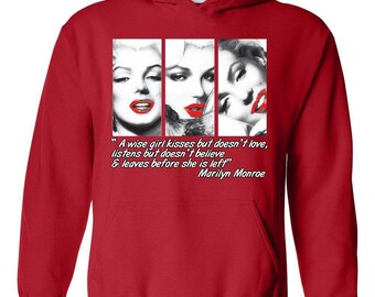 marilyn monroe red bandana hoodie