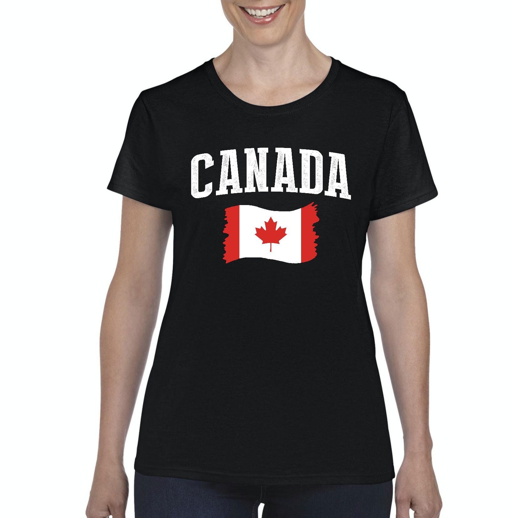 Canada Flag Canadian Women's Short Sleeve T-shirt | Etsy