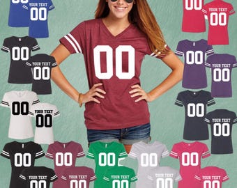 Personalized Women's Football Jersey, Custom Fan Tee, Football Jersey Team, Adult Women's Jersey, Customized Own Jersey Name and Number