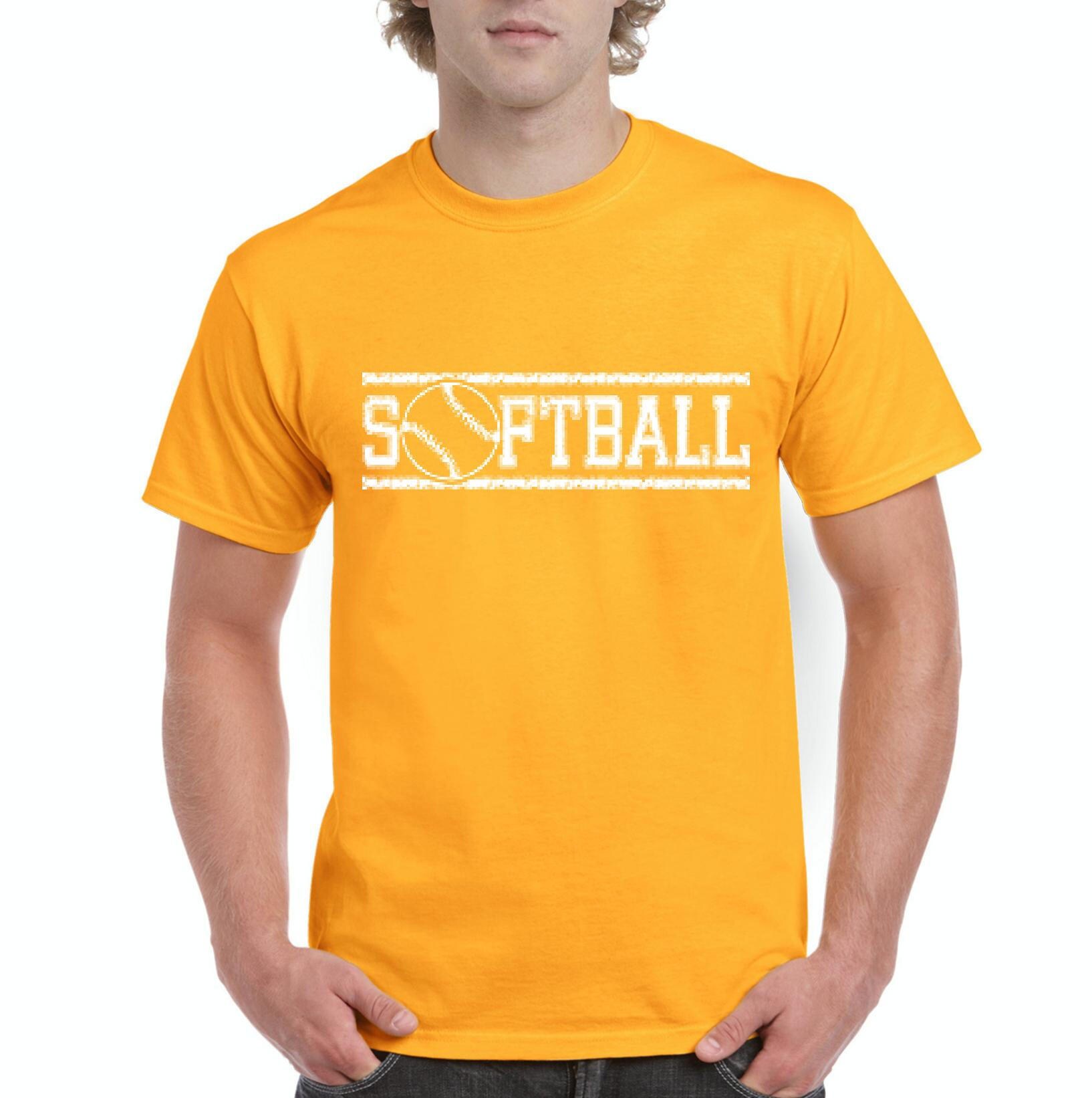 Softball T-shirt Softball With Ball Men's T-shirt Tee | Etsy