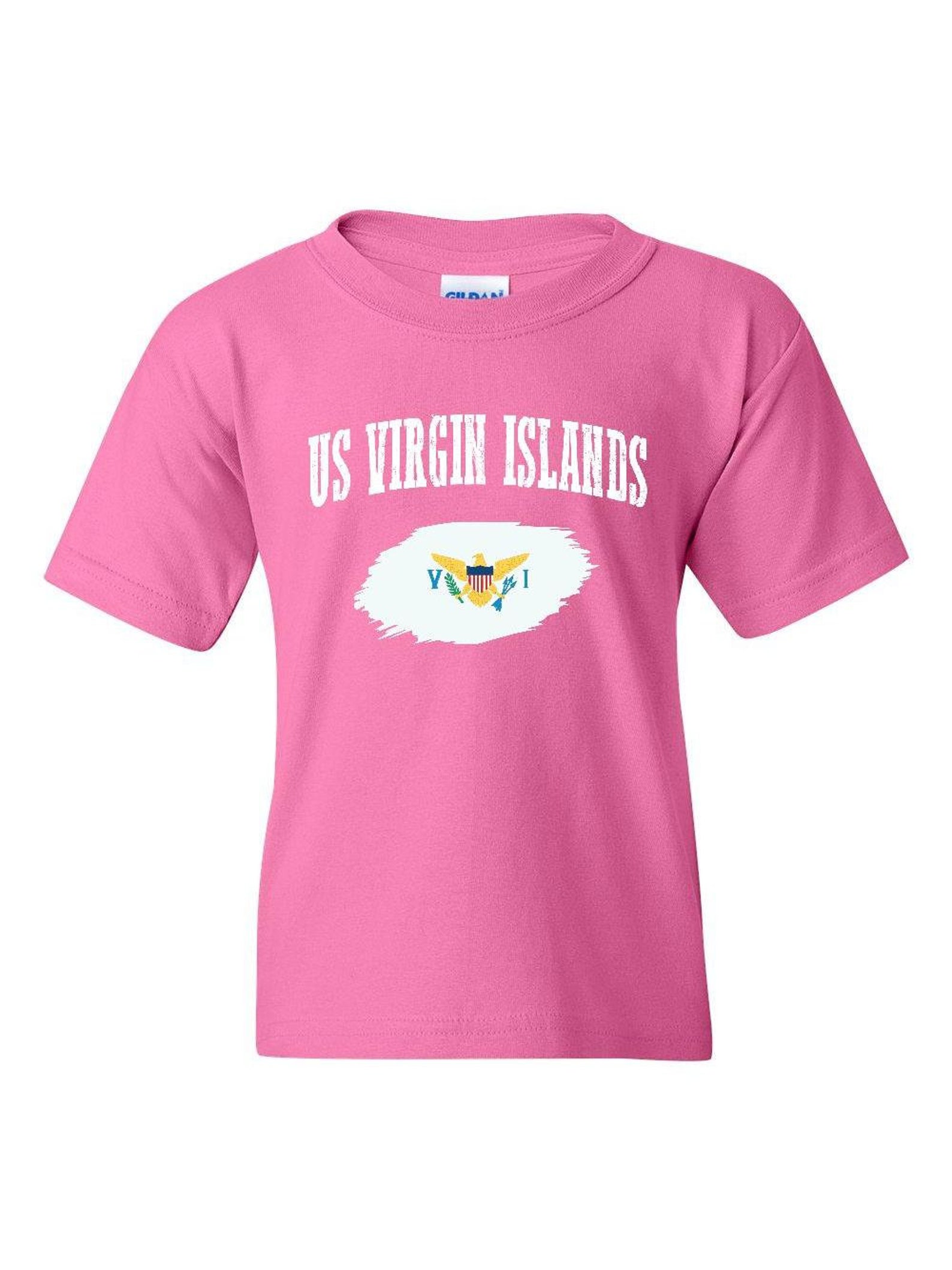 US Virgin Islands State Flag Unisex Youth Kids Tshirt Tee Etsy UK