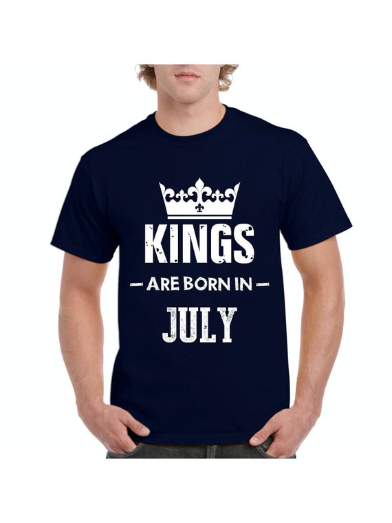 Birthday Gift Kings Are Born in July Men's Short Sleeve | Etsy