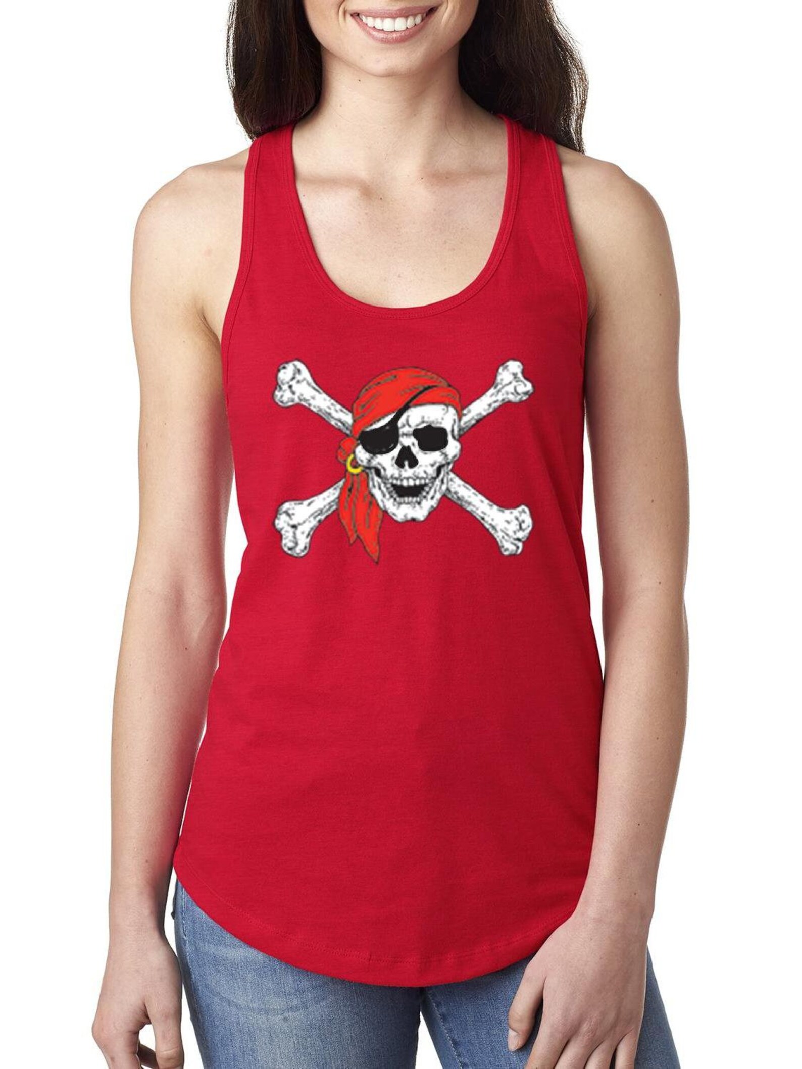 Jolly Roger Pirate Flag | Skull & Crossbones Buccaneer Costume Unisex T-Shirt - Funtober