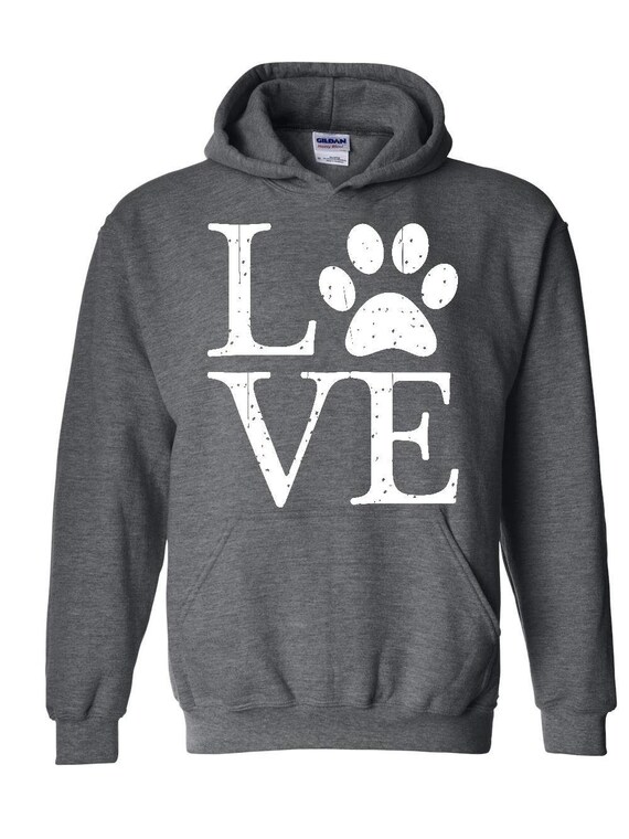 Love Paw Unisex Hoodie Hooded Sweatshirt - Etsy