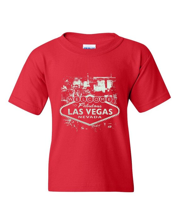 Las Vegas T-shirt Welcome to Las Vegas Nevada Home of University of Nevada  and UNLV Rebels Unisex Youth Kids T-shirt Tee 