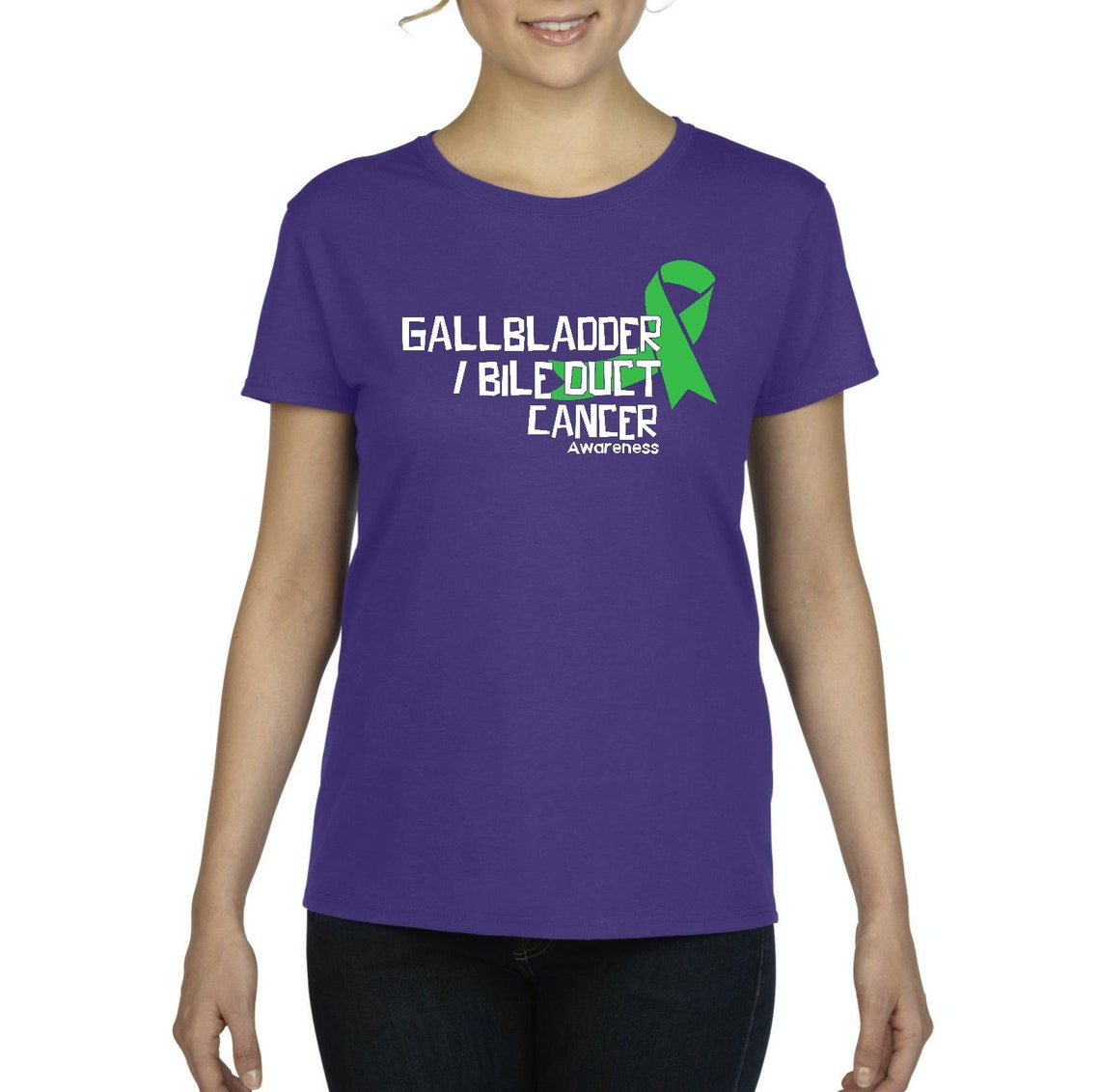 Gallbladder Bile Duct Cancer Awareness Ribbon Women's Etsy