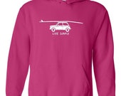 Novelty Gift Surfboard Car Unisex Hoodie Hooded Sweatshirt