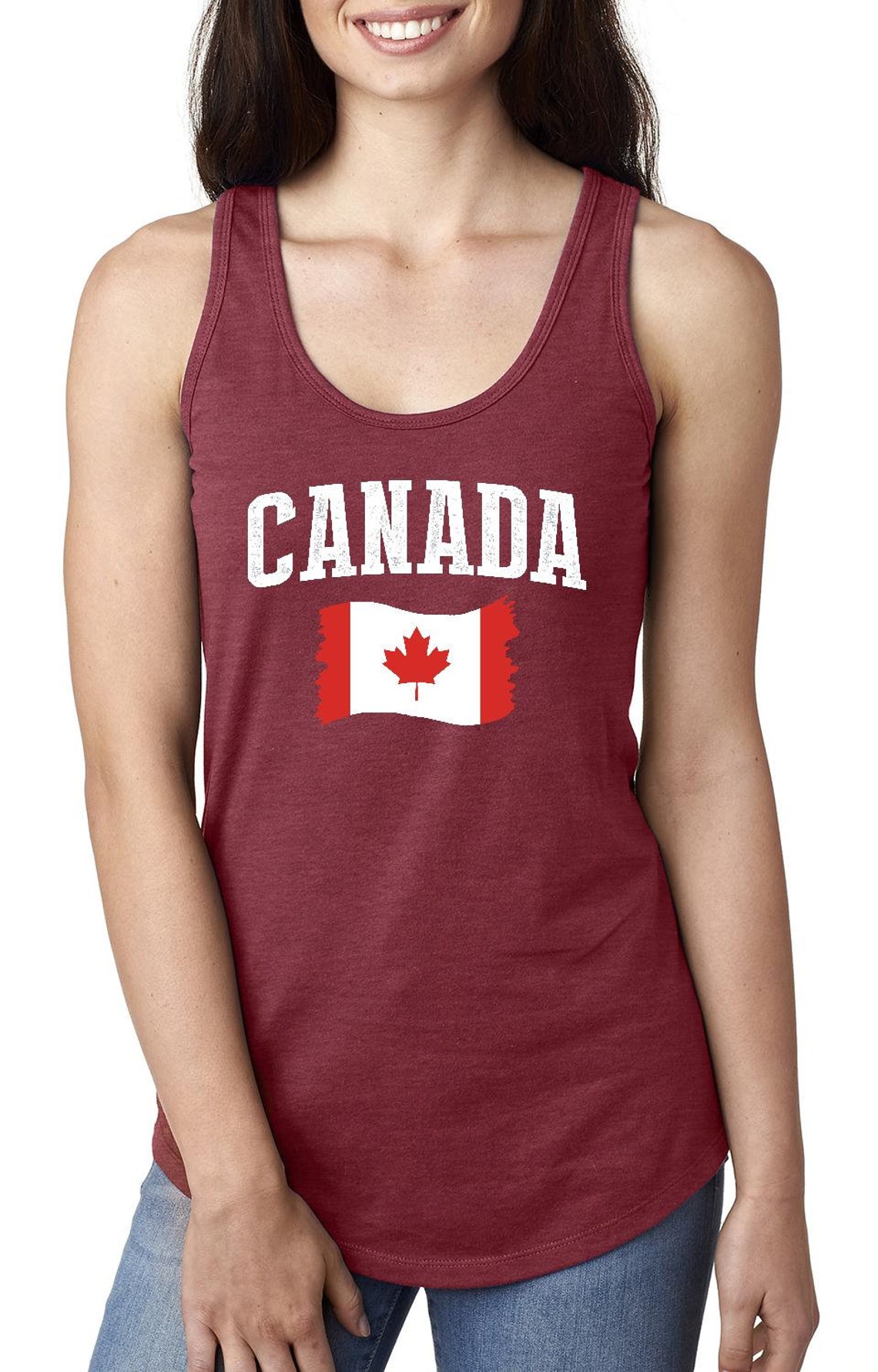 Canada Flag Canadian Women's Racerback Tank Top Etsy