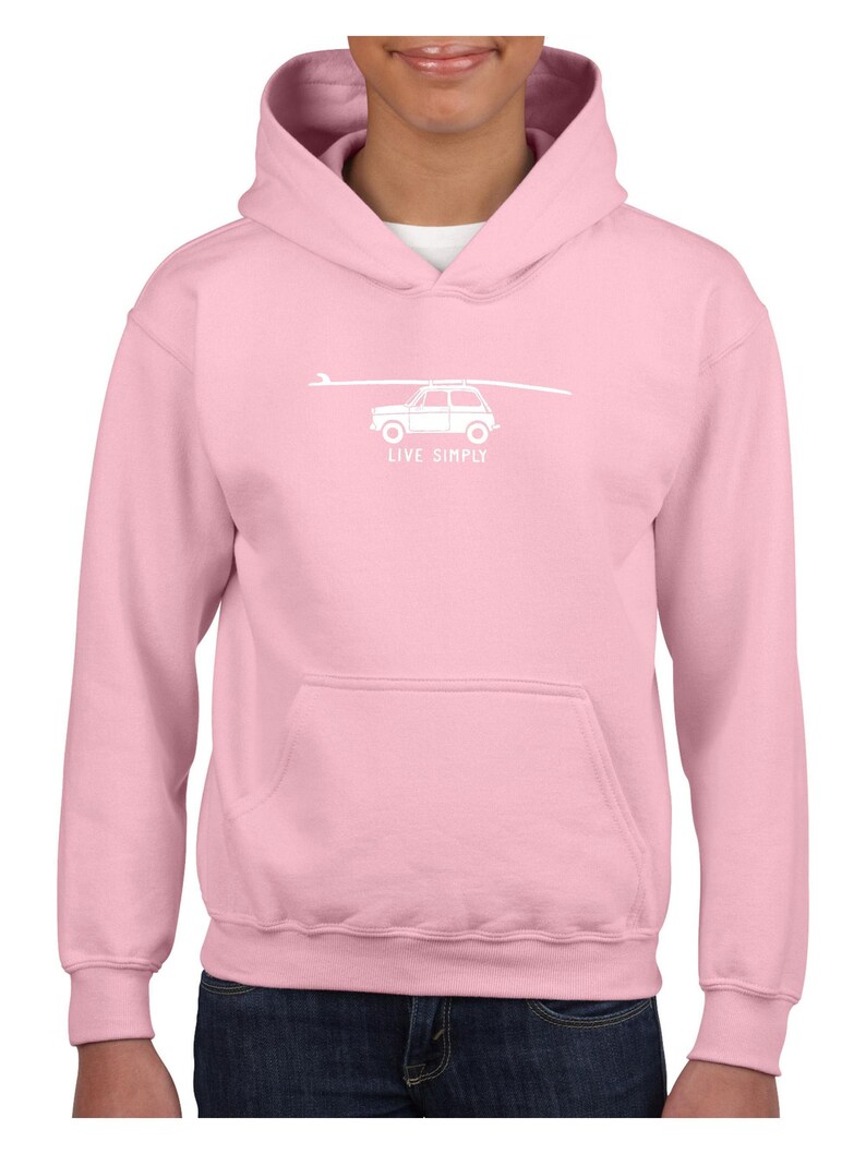 Novelty Gift Surfboard Car Unisex Hoodie For Girls and Boys Youth Sweatshirt