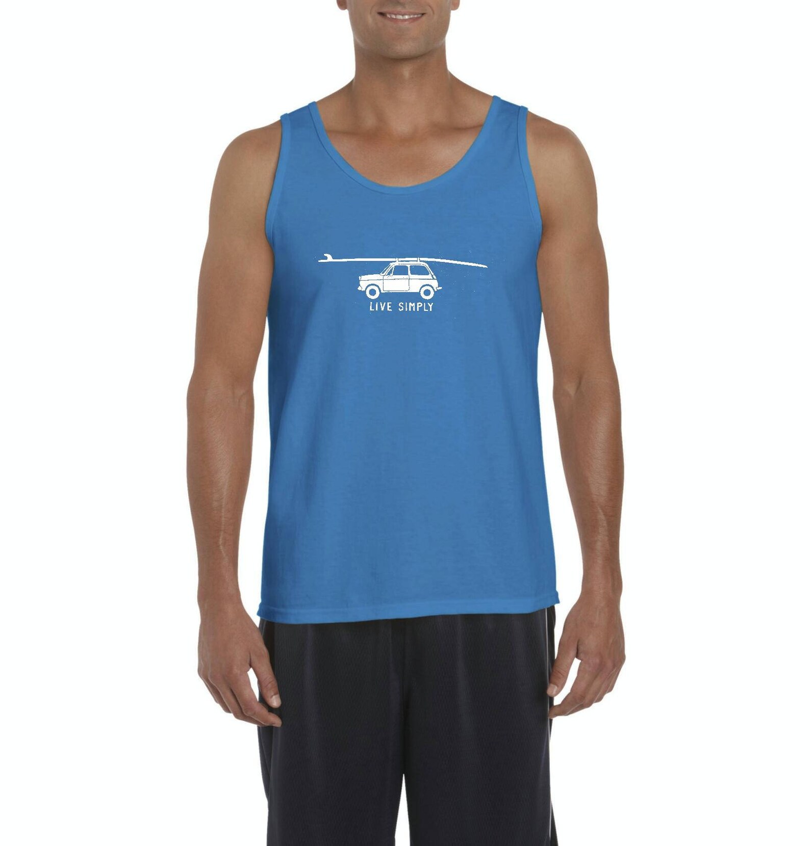 Surf Tank Top Surfboard Car Live Men's Tank Top Etsy