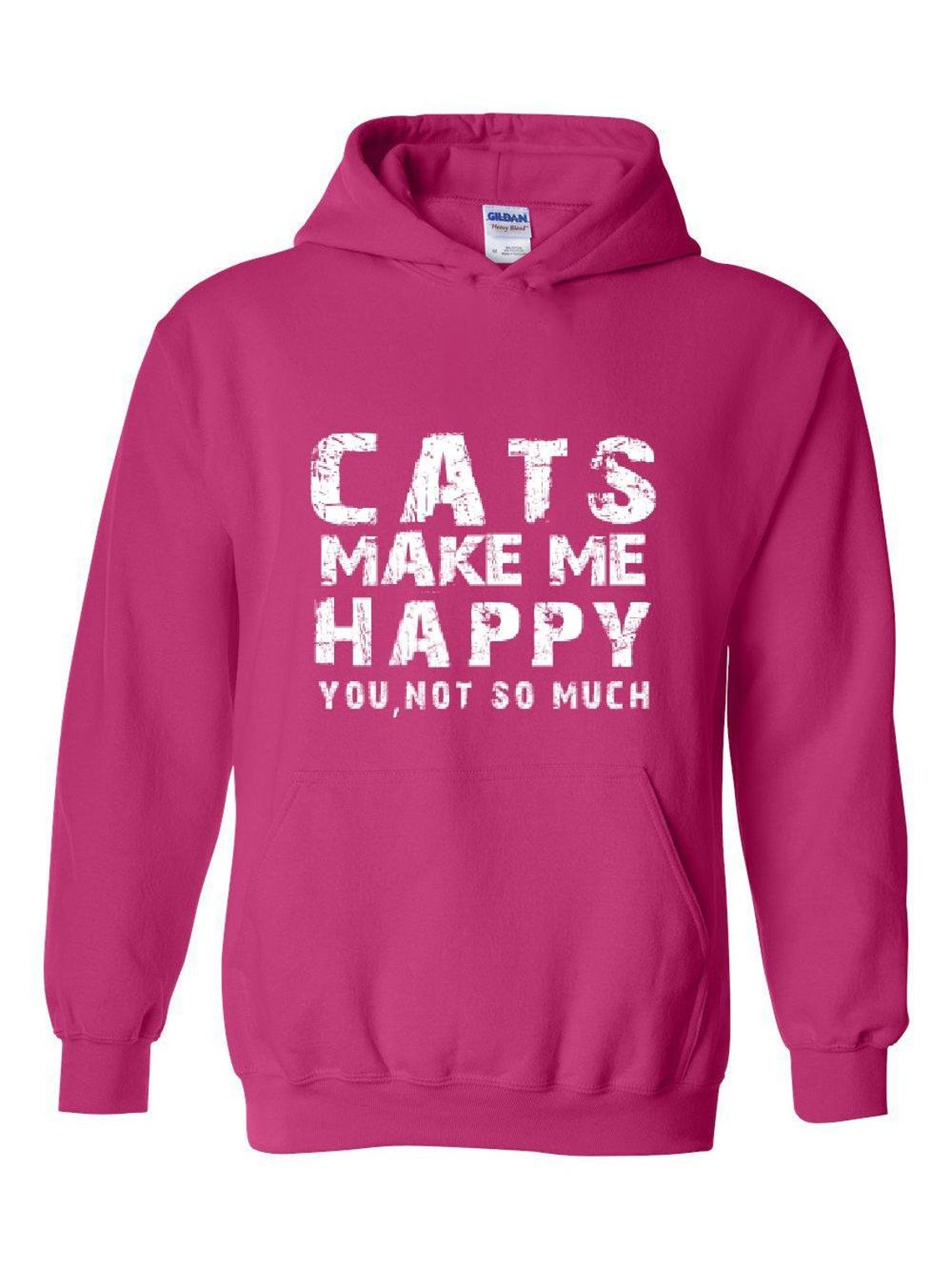 Cats Make Me Happy Unisex Hoodie Hooded Sweatshirt - Etsy