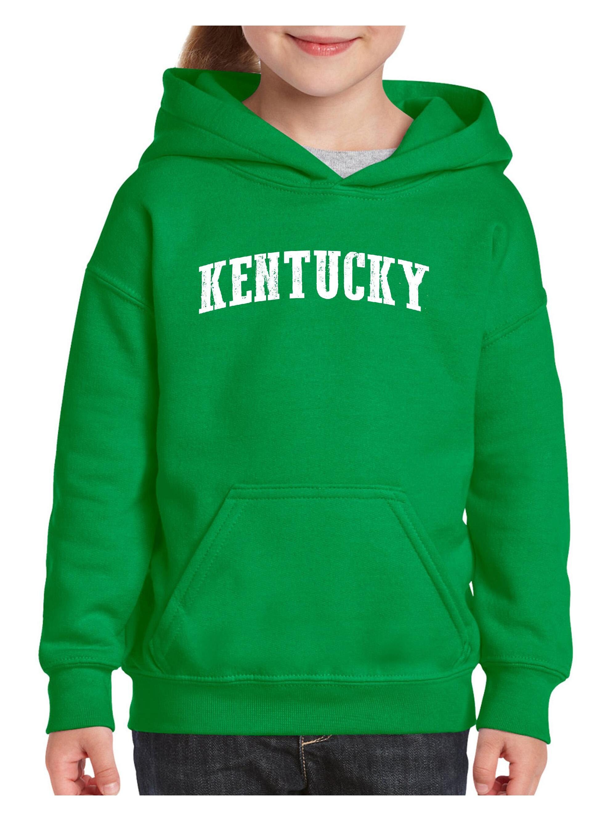 JollyRogerSkull Kentucky State Flag Louisville Traveler's Gift Unisex Hoodie for Girls and Boys Youth Sweatshirt