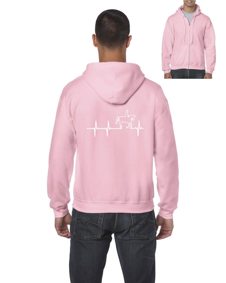 Heartbeat Horses Horse Riding Christmas Birthday Humor Gift Match w Hats Leggings Full-Zip Men/'s Hoodie