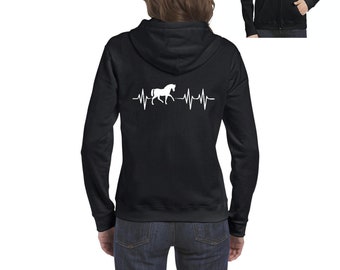 Horse Riding Gift Horses   Women Full-Zip Hooded Sweatshirt