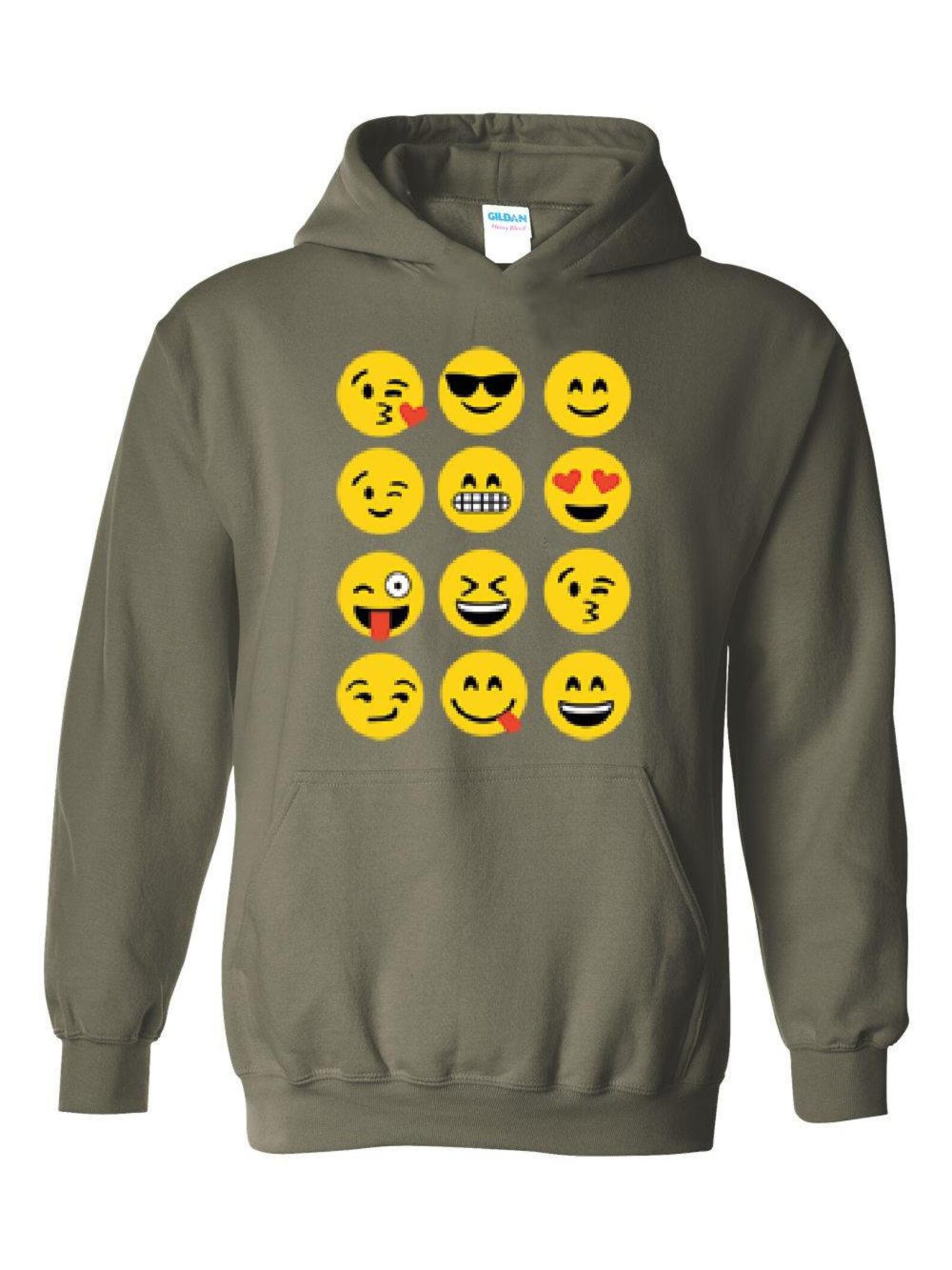 Emoji Popular Emojis Unisex Hoodie Hooded Sweatshirt Etsy