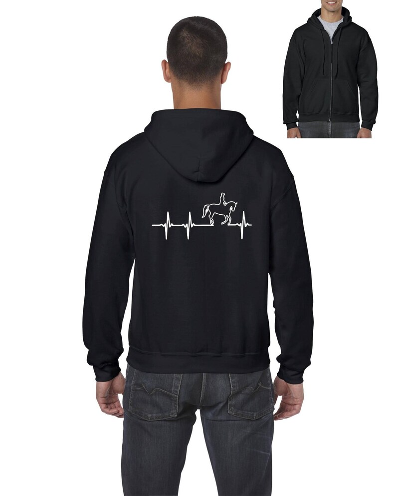 Heartbeat Horses Horse Riding Christmas Birthday Humor Gift Match w Hats Leggings Full-Zip Men/'s Hoodie