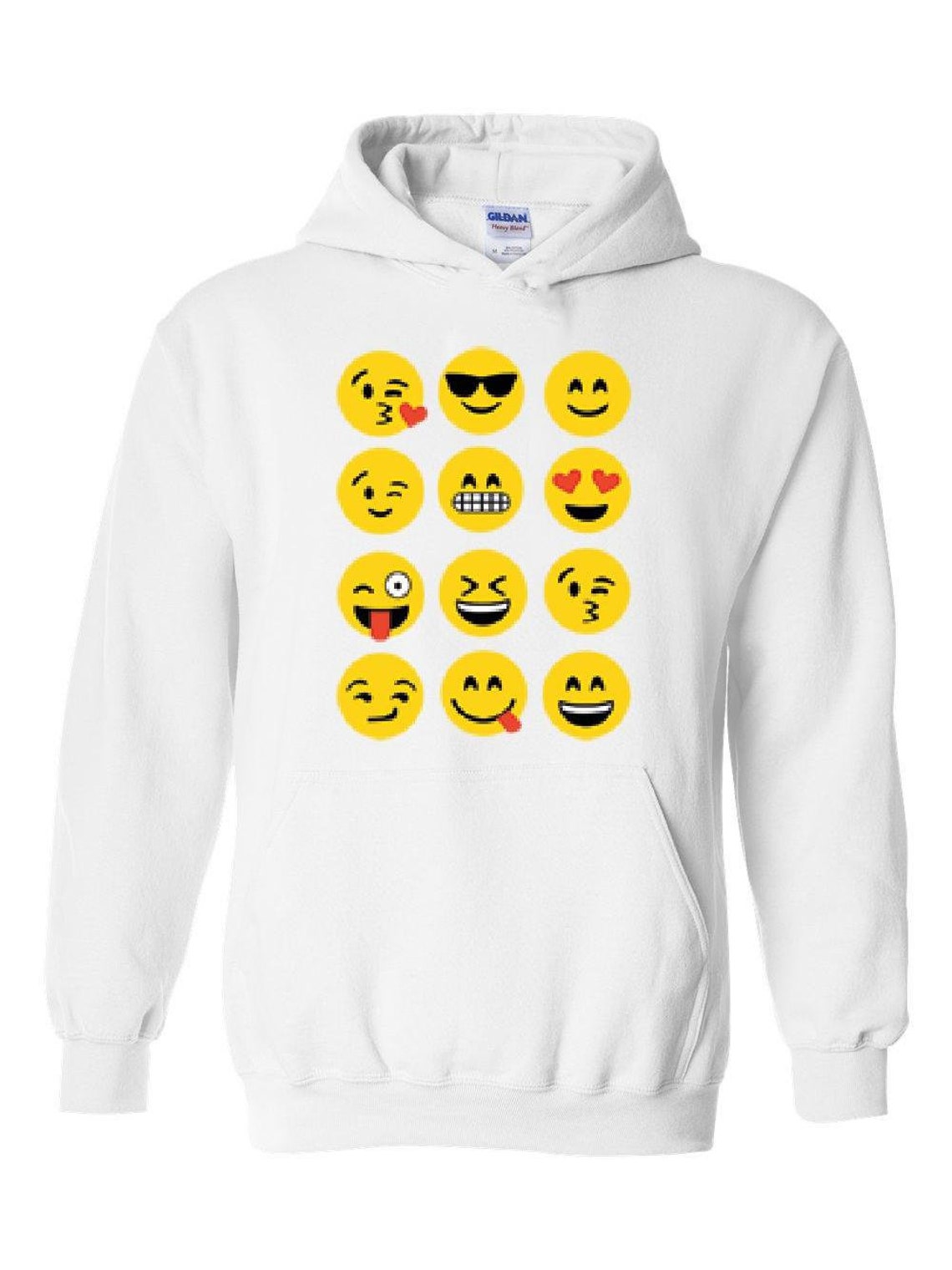 Emoji Popular Emojis Unisex Hoodie Hooded Sweatshirt Etsy