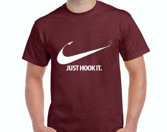 JUST HOOK IT Fishing Fisherman angling T-Shirt Carp Pole Sea Angler Fathers day JUST HOOK IT Fishing Fisherman angling T-Shirt Carp Pole Sea Angler Fathers day