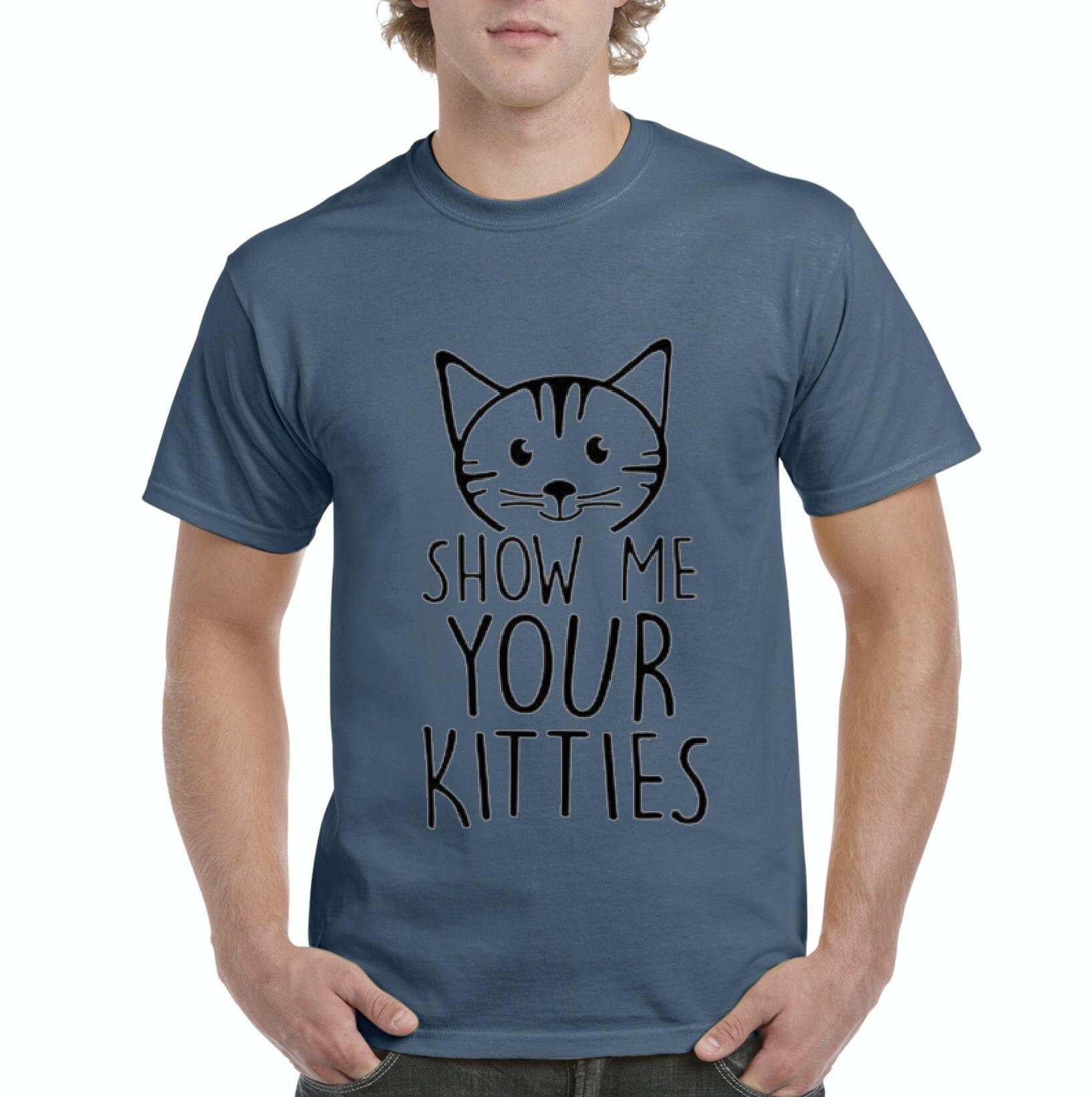 Show Me Your Kitties in Black Men's Short Sleeve T-shirt - Etsy