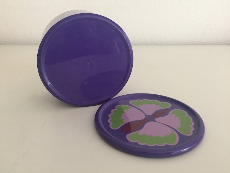 Mepal koektrommel retro paarse koekjestrommel vintage flower design cookies bin purple cookie jar