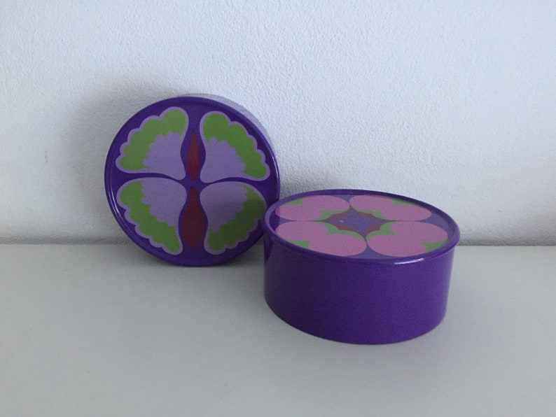 Mepal koektrommel retro paarse koekjestrommel vintage flower design cookies bin purple cookie jar