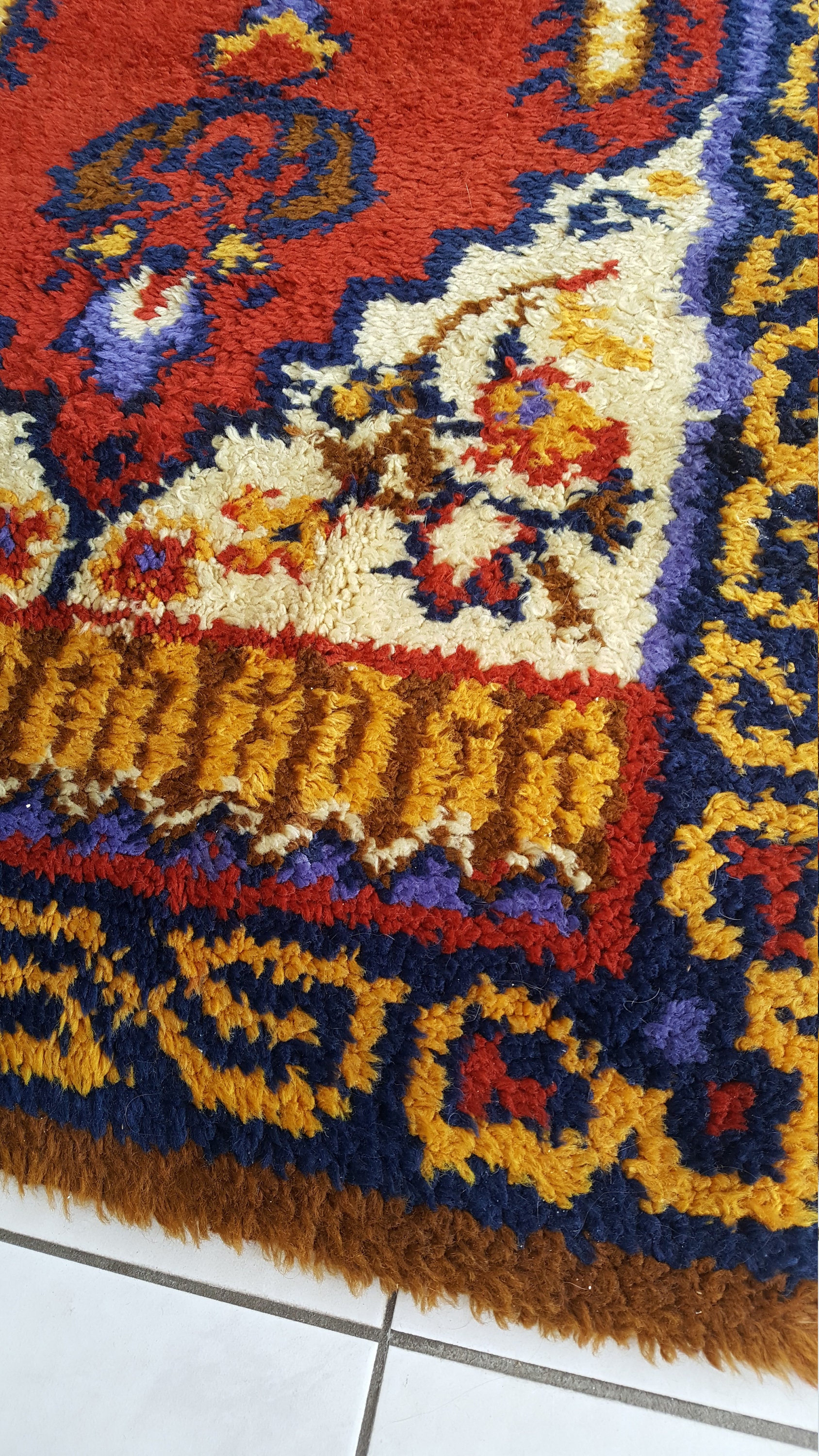 Beautiful carpet tapestry back vintage sixties seventies retro Etsy