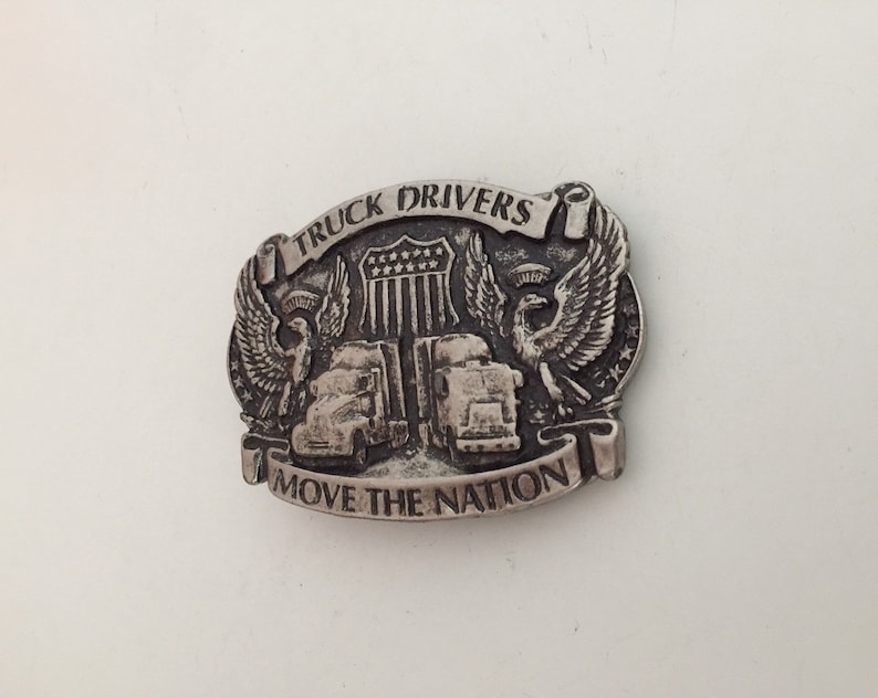 Belt buckle with truck drivers move the nation decor vintage vrachtwagen chauffeur riemgesp