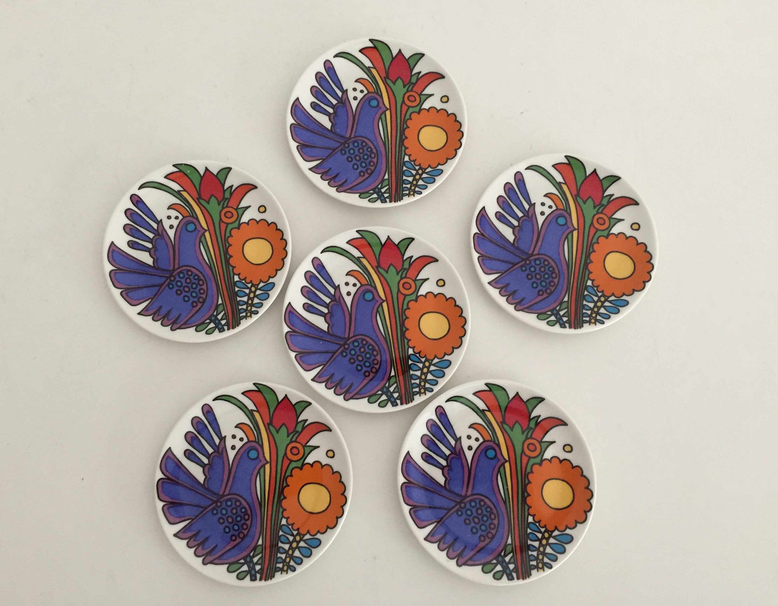 Bewolkt Kreet idee 6 Acapulco Onderzetters Villeroy & Boch Retro Vintage Coasters - Etsy