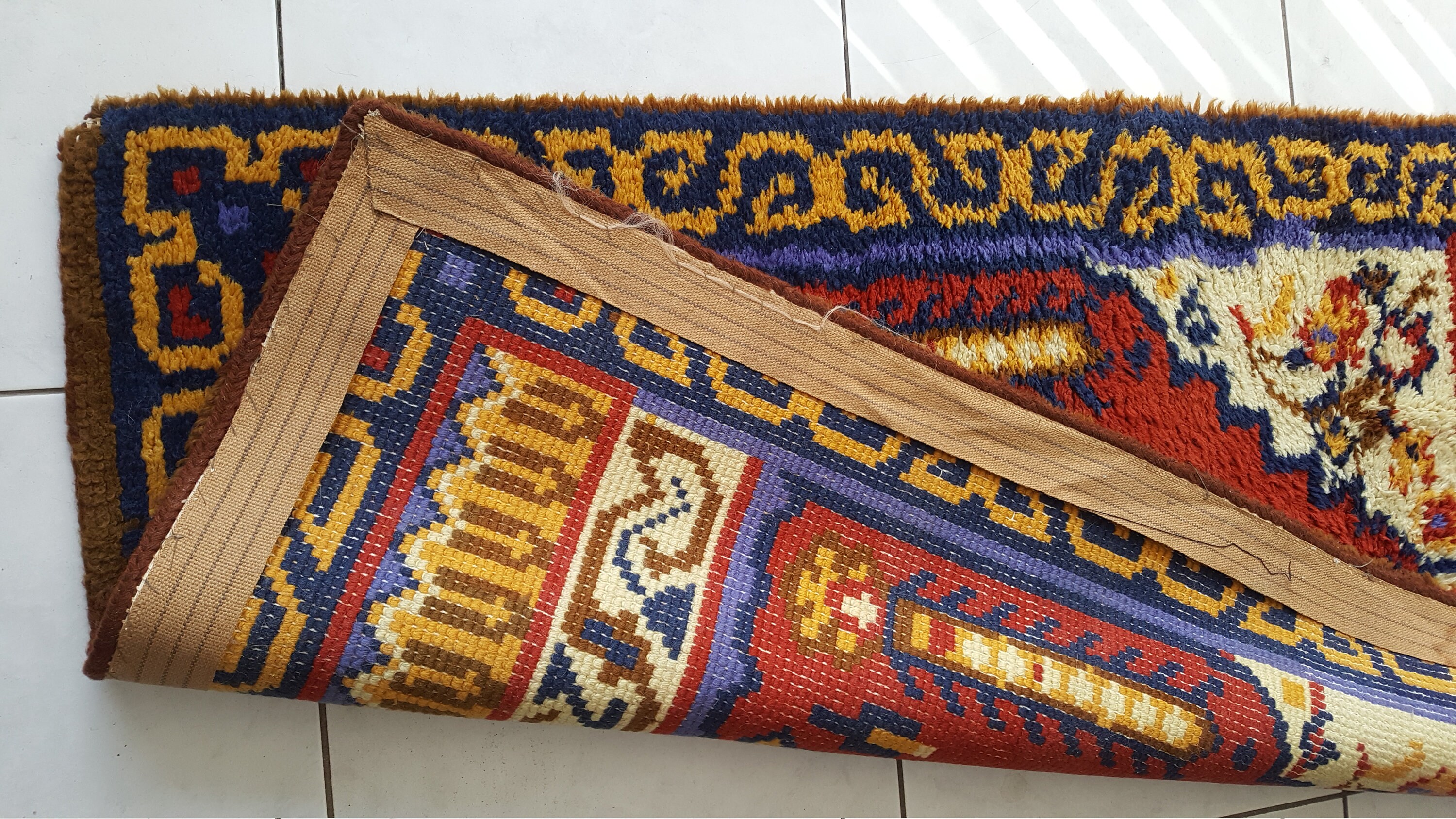 Beautiful carpet tapestry back vintage sixties seventies retro Etsy