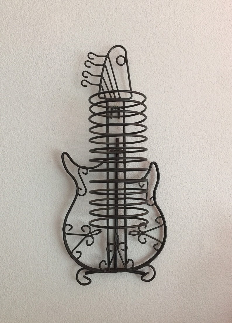 Guitar shaped cd rack retro gitaar cd opberg rek cool wired Etsy