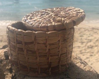 Wasser Hyazinth Korb Ring Box große Faser Arten Tisch Küche Handwerk 4 Zoll