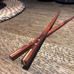 Personalized Red Chopsticks Wood Pairs Chopstick for hair Wood Kitchen Chopsticks rest #13