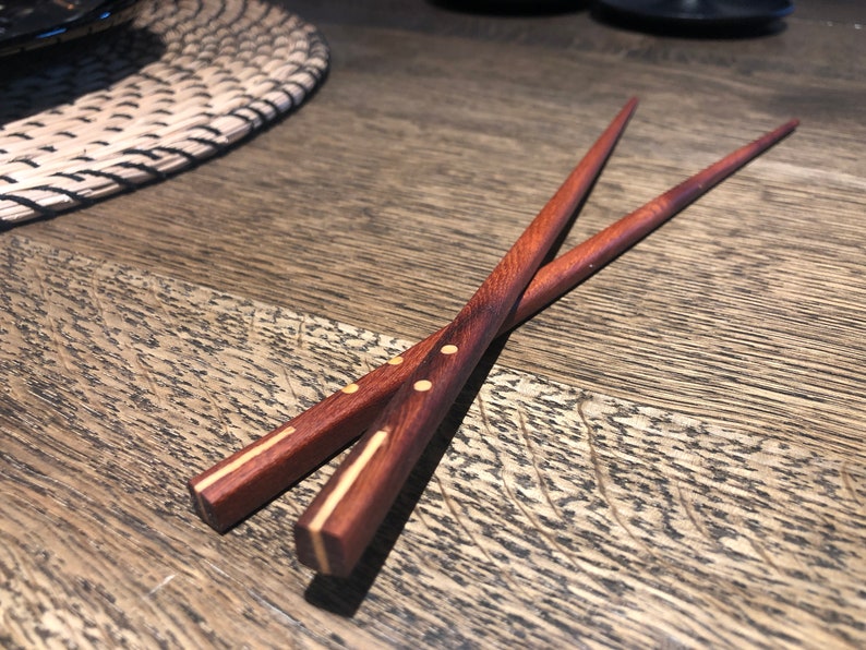 Personalized Red Chopsticks Wood Pairs Chopstick for Hair Wood Etsy