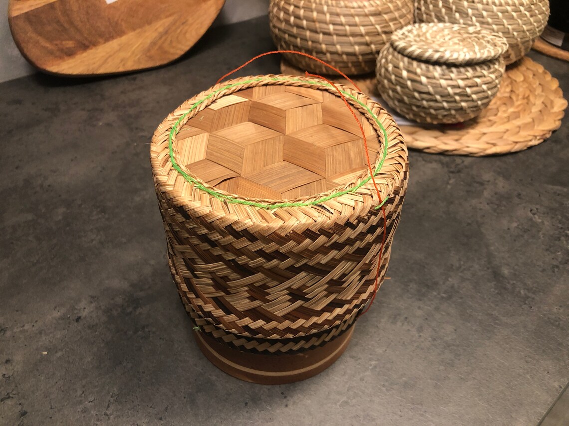 Sticky Rice Serving Bamboo Handwoven Bamboo Basket Cookware Etsy
