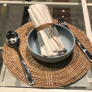 Rattan Mat Round Bamboo Coaster Tea Insulation Natural Kinds Table Kitchen Craft