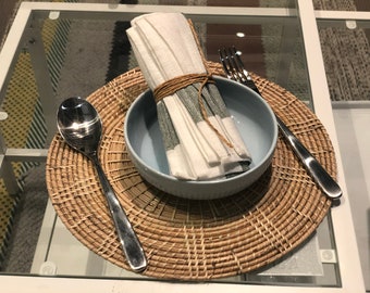 Rattan Mat Runde Bambus Untersetzer Tee Isolierung natürliche Arten Tisch Küche Handwerk