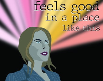 AMC Theaters, Nicole Kidman, Digital Illustration, Art Print, Funny Art, Heartbreak Feels Good In A Place Like This, Movies, Holiday Gift