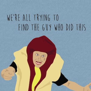 I Think You Should Leave, Digitale Illustration, Kunstdruck, lustige Kunst, Hot Dog Car, We're all trying to find the guy who did this, Christmas