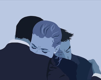 Succession, Digital Illustration, NYC, Art Print, Art, Shiv Roy, Kendall Roy, Roman Roy, Logan Roy, Jeremy Strong, Holiday Gift, Gift, HBO