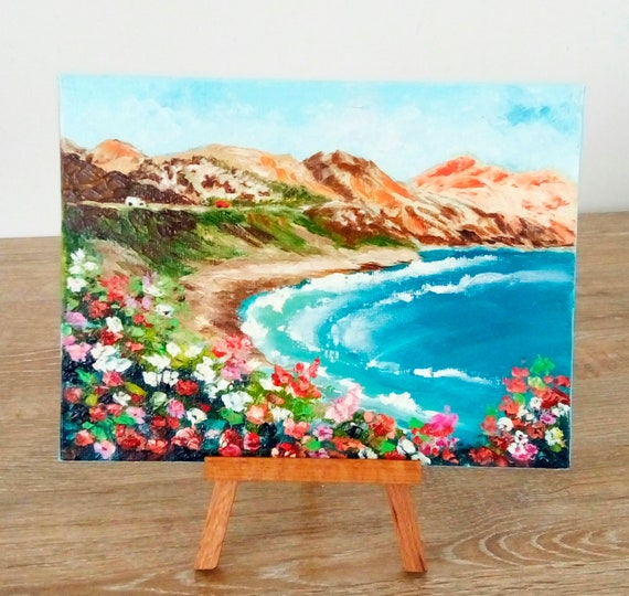 Hawaii seascape art painting Kauai Tropical oil painting Original Hawaii beach art by Larisa Bokareva