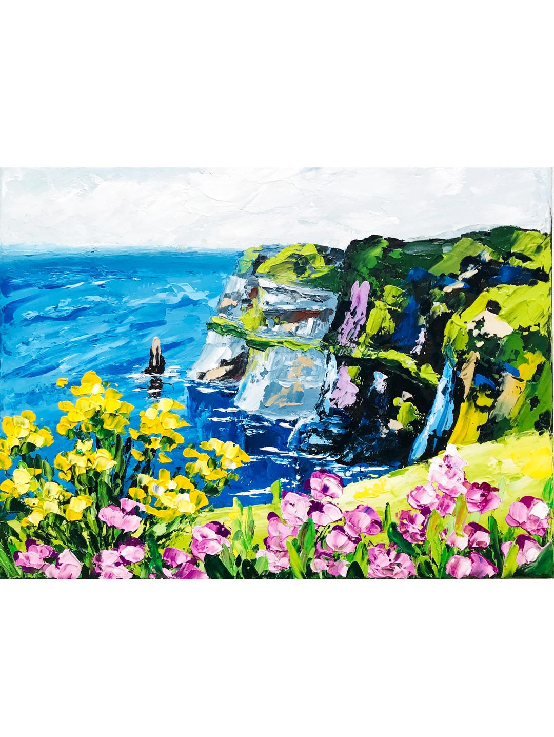 Cliffs of Moher Coastal Landscape – Original Oil Painting of Ireland - Etsy