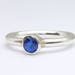 Vintage sterling zilver en blauwe spinel solitaire ring, zilveren solitaire ring, edelsteen ring, blauwe edelsteen, verlovingsring, belofte ring