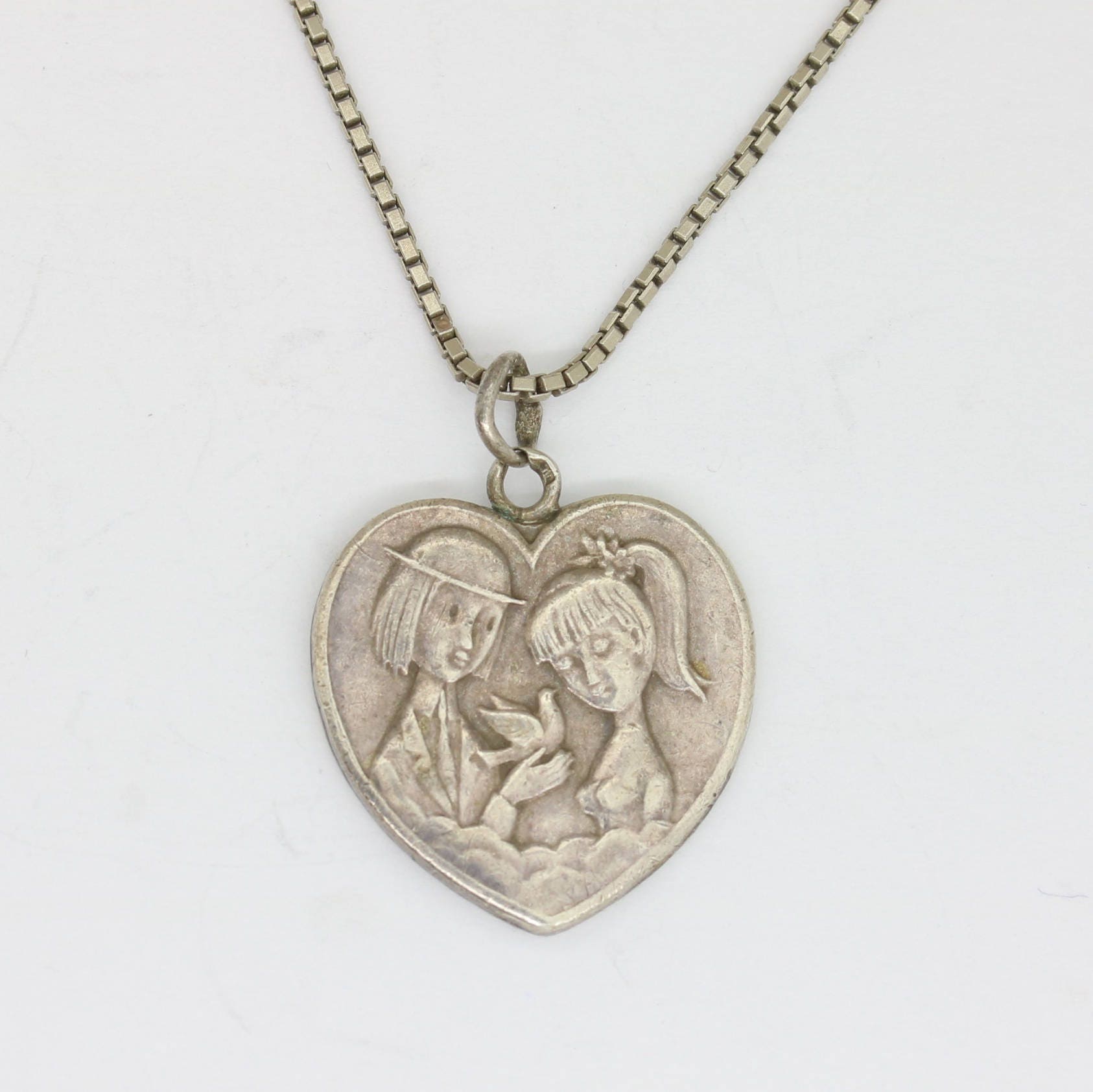 Vintage Fran ais en argent Les Amoureux Peynet amoureux Etsy Vintage Fran ais en argent Les Amoureux Peynet amoureux Etsy